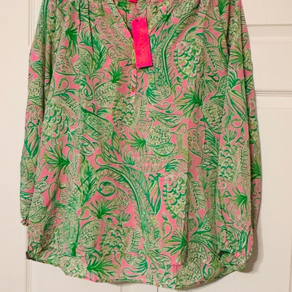 Lilly Pulitzer Elsa top in Mandevilla baby Fins and Flippers - Picture 2 of 4